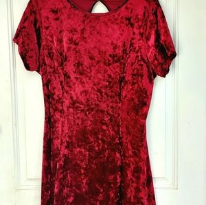 A red velvet dress, size xl